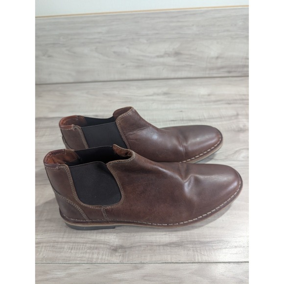 Steve Madden Style P-insist 982 Men Leather Chelsea Ankle Shoes Sz. 12 Pull On main image 5